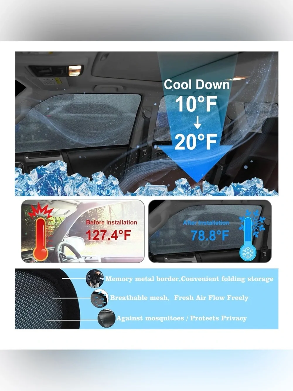 Car Window Sun Shades for Jeep Grand Cherokee